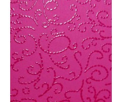 Kartong läikiva mustriga A4, 10 lehte - Ornament, roosa